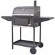 Charcoal Barbecue Smoker With Shelf Black Gas Barbecue Weber - 2-Part Grill Grate 2 Folding Side Shelves Lower Shelf Two Wheels