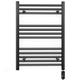 500mm Wide Matt Black Electric Bathroom Towel Rail Radiator Heater With AF Thermostatic Electric Element UK Pre-Filled (500 x 700 mm)