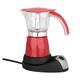 BAFFII 300ml/6 480W Cups Electric Espresso Moka Pot Detachable Kitchen Stovetop Coffee Maker Coffee Machines (Color : Red)