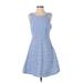 Vineyard Vines Casual Dress - A-Line: Blue Stripes Dresses - Women's Size 4