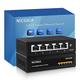 5 Port Gigabit Switch, 5*1Gb Unmanaged Ethernet Switch, NICGIGA Network Ethernet Splitter, Desktop or Wall Mount, Plug and Play, Fanless, Mini Body, Metal casing.
