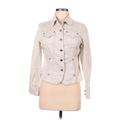 Live A Little Denim Jacket: Ivory Jackets & Outerwear - Women's Size Medium Petite