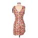 Ark & Co. Cocktail Dress - Mini: Pink Print Dresses - New - Women's Size Small