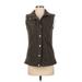 Cynthia Rowley TJX Vest: Brown Jackets & Outerwear - Women's Size Small