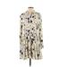 Free People Casual Dress - Popover: Ivory Floral Motif Dresses - Women's Size X-Small