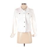 Ann Taylor LOFT Denim Jacket: White Jackets & Outerwear - Women's Size Small