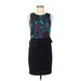 INC International Concepts Casual Dress - DropWaist: Black Floral Motif Dresses - Women's Size 6 Petite