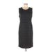 Carmen Carmen Marc Valvo Casual Dress - Sheath: Black Brocade Dresses - New - Women's Size 8