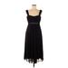 Connected Apparel Cocktail Dress - Midi: Black Dresses - Women's Size 8