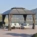 Gazebo Canopy with Galvanized Steel Double Roof