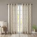 Fretwork Print Grommet Top Window Curtain Panel