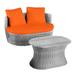 Orren Ellis Romantic Collection Outdoor 2-Piece Bistro Set Metal in Orange/Gray | Wayfair C342E879816C4ACA8885F7BCD0BFE8D6