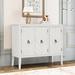 Foundry Select Anthony-John Solid Wood 3 - Door Accent Cabinet Wood in White | 31.5 H x 37 W x 15.7 D in | Wayfair 7D378E3CA58142EAB6E0591CB3651C84