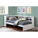 Red Barrel Studio® 3-2_Philipa White Transitional Twin Bed & Twin Corner Bookcase Bed Wood in Brown/White | 22.5 H x 43.25 W x 79 D in | Wayfair