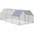 Tucker Murphy Pet™ Elliemarie Chicken Coop w/ Chicken Run For Up To 8 Chickens Metal | 76.8 H x 224.4 W x 110.4 D in | Wayfair