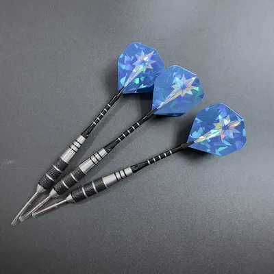 3 teile/satz Metall Hochwertige Edelstahl Eisen Nadel Darts 22g Wettbewerb Ausbildung Schwarz Aluminium Stange Laser Flügel unterhaltung Image