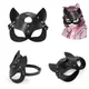 Masque noir sexy en cuir pour cosplay masque pour les yeux de renard masque pour les yeux de chat