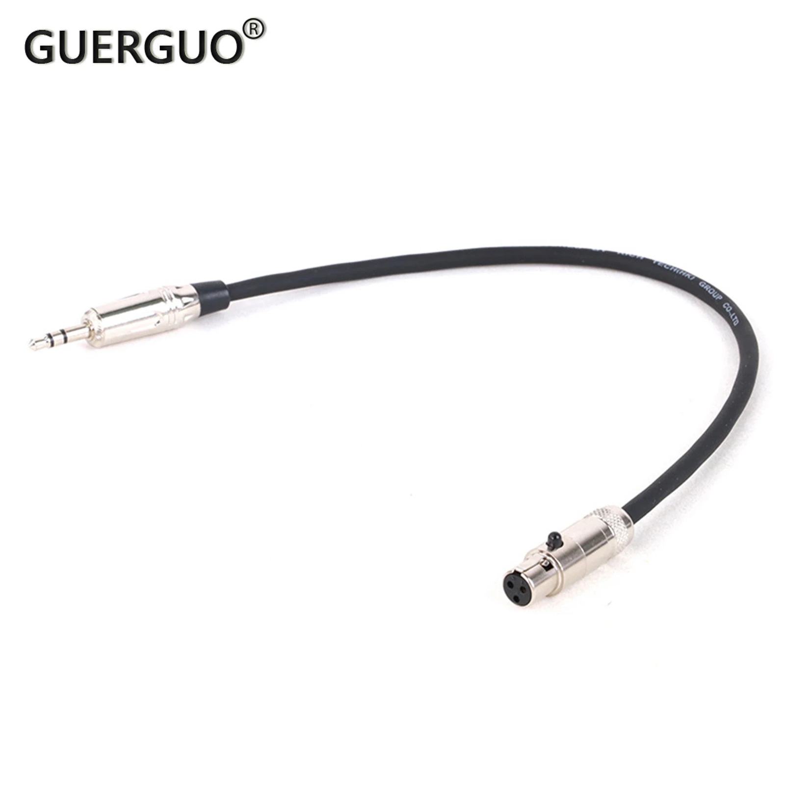 GuerGuo 3-Pin Mini XLR a Jack Spina da 3,5 mm Audio stereo 1/8 "TRS Cavo adattatore da 3,5 mm maschio a Mini XLR femmina per cuffie con fotocamera