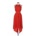 Ramy Brook Casual Dress - Midi: Red Dresses