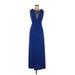 Hailey by Adrianna Papell Cocktail Dress: Blue Dresses - Women's Size 6