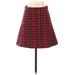 Design Lab Lord & Taylor Casual Skirt: Red Argyle Bottoms - Women's Size Small