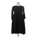 Zara Casual Dress - Midi: Black Solid Dresses - Women's Size 2X-Large