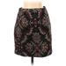 Dress Gallery Casual Skirt: Burgundy Paisley Bottoms - Women's Size 36