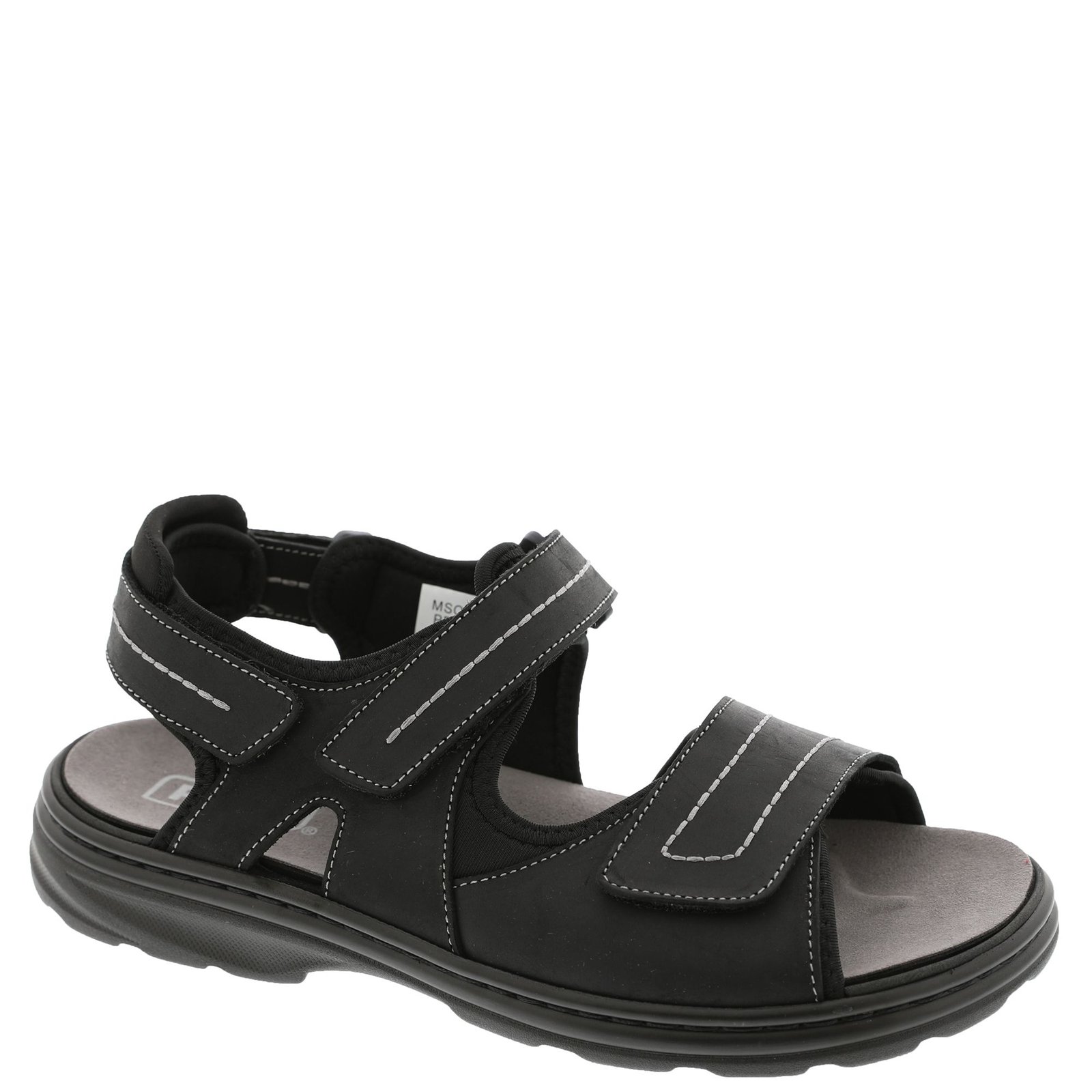 Propet Hudson - Mens 10 Black Sandal Medium