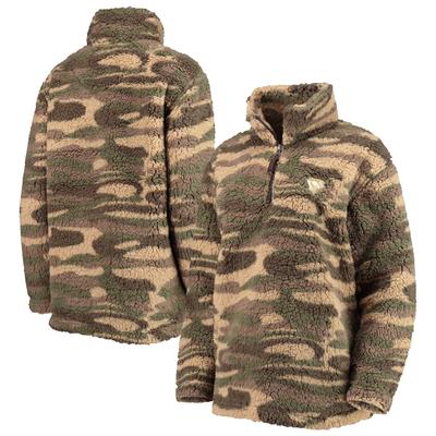 Women's G-III Sports by Carl Banks Camo Pittsburgh Penguins Sherpa Quarter-Zip Jacket Image