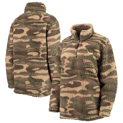 G-III Sports by Carl Banks Camo Washington Capitals Sherpa Quarter-Zip-Jacke für Damen Image