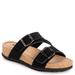 MUK LUKS Poppy Sandal - Womens 6 Black Sandal Medium