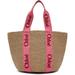 Beige & Red Mifuko Edition Large Woody Tote - Red - Chloé Totes