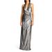 Gwyneth Metallic Chiffon Gown