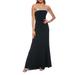 Rhinestone Strapless Scuba Gown