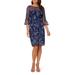 Floral Embroidered Bell Sleeve Sheath Dress