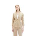 TOM TAILOR Damen Regular Fit Basic Blazer Jacke mit 3/4-Arm, 11485 - Sandy Beige, M