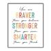 You Are Braver Than You Believe Inspirational Kids Wall Decor Kids Affirmations Art Print Boho Classroom Decor Winnie the Pooh Quote Poster for Nursery Baby Girl Boy Teen 8 X10 Unframed