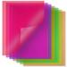 Binditek 20 Pack 10Mil PVC Binding Presentation Covers Clear Binding Front Covers 8-1/2 x 11 Inches Report Cover for Binding Letter Size Square Corners Un-Punched Multi Color