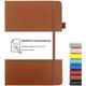 Notebook Journal College Ruled Notebook Lined A5 160 Pages Hard Cover Journals for Writing Notebooks for Work Office School Women Men 5.7 inches x 8.4 inches(Brown)