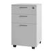 Baellert 360 Degree Casters Large Capacity Spacious Desktop Heightening Design File Cabinet 3 Drawer Rolling Office Bookcase with Lock