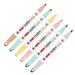 ZEYAR Clear View Tip Highlighter Dual Tips Marker Pen See-Through Chisel Tip and Fine Tip Water Based Assorted Colors Quick Dry No bleed(6 Macaron Colors)