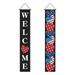 Clearance! Gheawn Flags_ Banners & Accessories a Banner American Independence Day Couplet National Day Activity Dwarf Couplet Red and Blue Bar Atmosphere Party Porch Decoration Hanging Flag