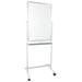 YgIRTID Mobile Dry Erase Board 24 x 36 inches Double Sided Magnetic Whiteboard Rolling Stand with Aluminum Frame CART-WB24A