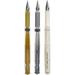 Set Of 3 Uni- Gel Impact Pen 1.0 Mm Metallic Silver Metallic Gold And White