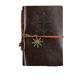 Gongxipen Retro Leather Cover Refillable Blank Line Spiral Notebook with Random Accessories Coffee