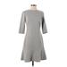 American Living Casual Dress - Fit & Flare: Gray Marled Dresses - Women's Size 2