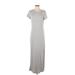 FP BEACH Casual Dress - Midi: Gray Marled Dresses - Women's Size Small