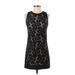 Laundry by Shelli Segal Casual Dress: Black Brocade Dresses - Women's Size 2 Petite