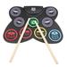 Electronic Drum Set Folding Silicone Hand Roll Electronic Drum Roll Up Drum Practice Pad Kit Drum Pedals Drum Sticks Great Holiday Birthday Gift For Kids