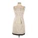 BCBG Paris Cocktail Dress: Ivory Brocade Dresses - Women's Size 12